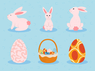 easter rabbit and egg