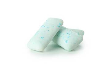 Chewing or bubble gum isolated on white background