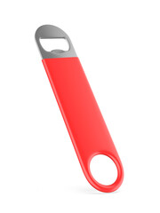 Blank bottle opener for branding presentation. 3d render illustration.