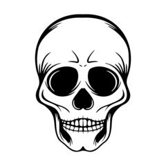 Skull Icon. Human Royal Skeleton