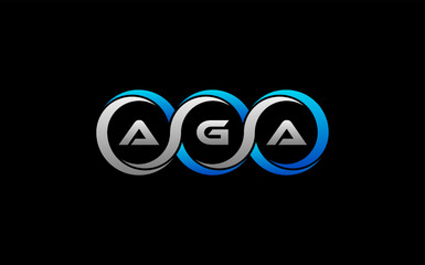 AGA Letter Initial Logo Design Template Vector Illustration