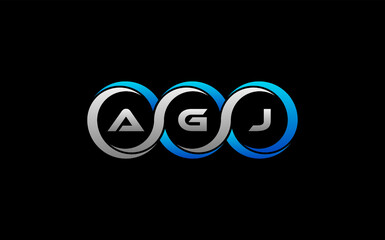 Fototapeta na wymiar AGJ Letter Initial Logo Design Template Vector Illustration