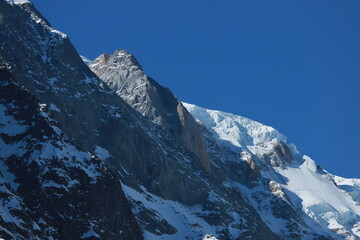 Fototapeta na wymiar face Italienne du Mont Blanc