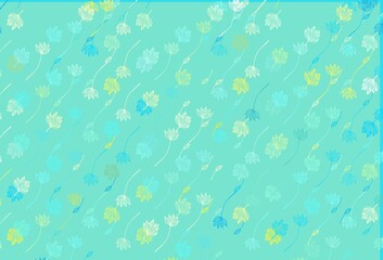 Light Blue, Yellow vector hand painted background.