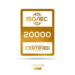 Creative (ISO_IEC 20000) Standard quality symbol, vector illustration.