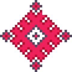 Traditional geometric pattern for Slavic embroidery.