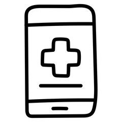 Trendy vector design of mobile medical app

