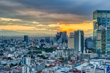 Mexico City cityscape, HDR Image