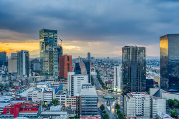 Fototapeta na wymiar Mexico City cityscape, HDR Image
