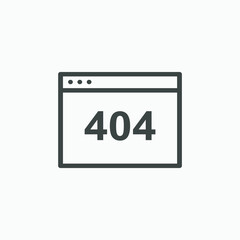 404 error page icon vector isolated