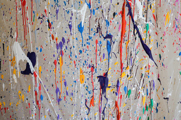 Paint dripping colorful wall background