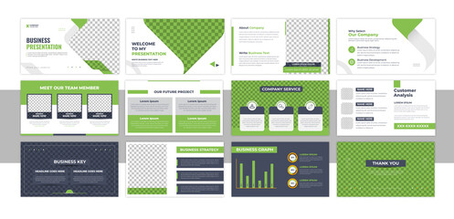Creative business presentation slide template design set template