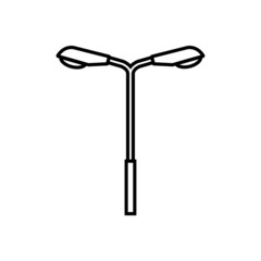 Lamppost line icon, vector outline logo isolated on white background