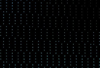 Dark blue vector template with isolated letters.