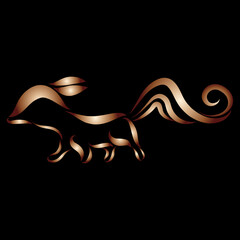 creative squirrel with fluffy designer graceful tail