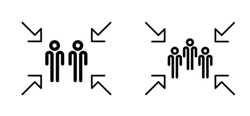 Emergency evacuation assembly point. Cartoon vector meeting, evacuation plan icon or pictogram. Service concept symbol or sign. Muster point location area.