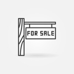 For Sale vector Real Estate concept line icon or sign