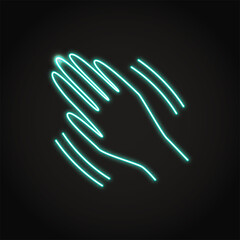 Neon trembling icon in line style