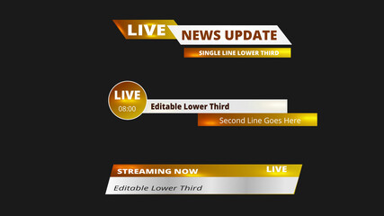 Lower third design for news,sports and other video title