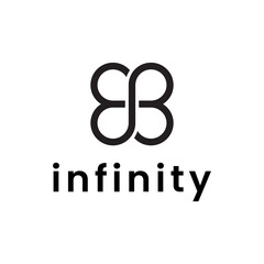 infinity letter B logo design
