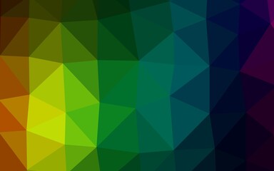 Obraz premium Dark Multicolor, Rainbow vector abstract polygonal texture.