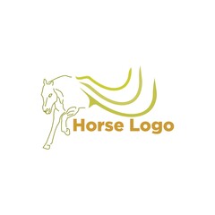 Horse logo template symbol fit for business. Horse racing logo, cowboys icon 
