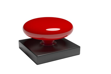 red emergency button isolate 3d rendering
