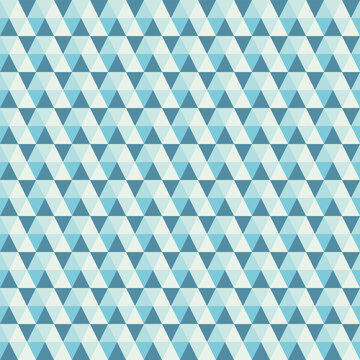 Seamless vector pattern. Abstract geometric background of triangles in blue tone. For use on wallpaper, fabric, packaging and more.