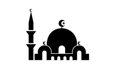 black mosque vector logo