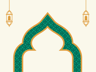 Illustration vector graphic of Ramadhan, good for background tamplate