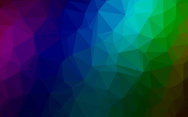 Obraz premium Dark Multicolor, Rainbow vector polygonal pattern.