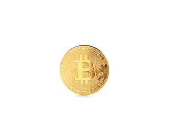 Bitcoin coin crypto money isolated on white background
