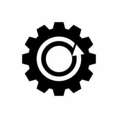 gear recycling icon vector