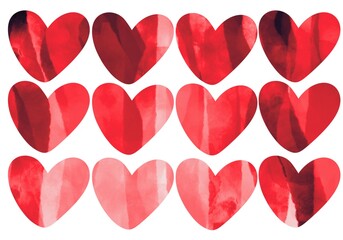 Set with valentines hearts for stickers and cards and gifts and posters and postcard and magazines and hobbies