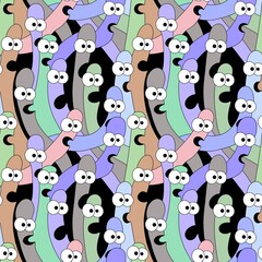 Kids seamless worms pattern for fabrics and textiles and packaging and linens and gifts and cards and hobbies