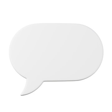 Speech bubble high quality 3D render illustration icon. Great for social media app design.