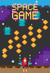 Obraz premium Space game user interface template