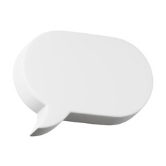 Speech bubble high quality 3D render illustration icon. Great for social media app design.