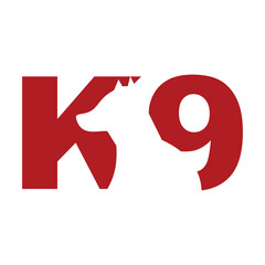 training k9 Dog logo design vector on white background