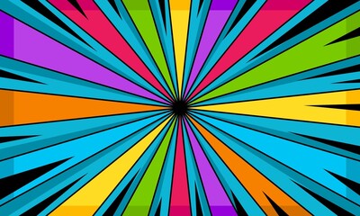 Trendy colorful comic background template