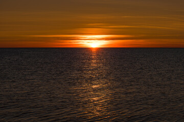 Dazzling sunrise over the Mediterranean Sea