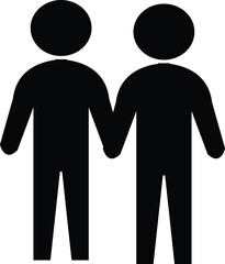 two men icon vector, male and male icon, male couple vector for your design needs