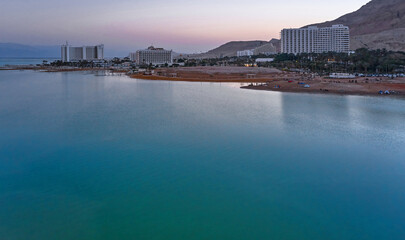 Aуrial view on the  resort area at the Dead Sea, Israel