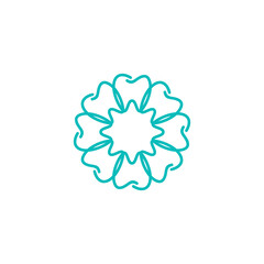 flower dental orthodontic implant care logo design template