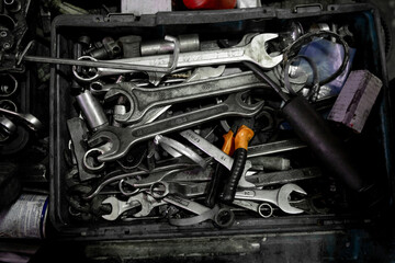 Old tools on old table