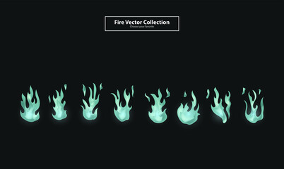 Obraz premium drawing outline fire vector element flame icon logo cartoon wallpaper background clipart symbol set