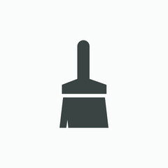 paint brush, broom icon vector isolated