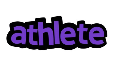 ATHLETE  writing graffiti design on white background