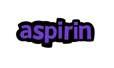 ASPIRIN writing graffiti design on white background