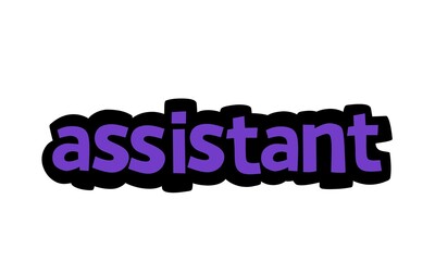 ASSISTANT writing graffiti design on white background
